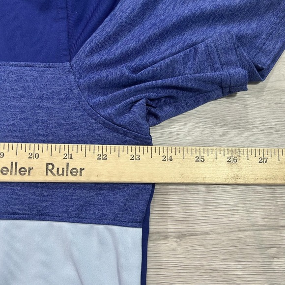 Under Armour Playoff Polo Shirt Mens XL Blue Colorblock Golf Performance Stretch - Picture 7 of 9